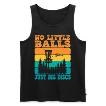 No Little Balls Just Big Discs Fun Disc Golf - Men's Premium Organic Tank Top - black - Front - Michal (187cm)