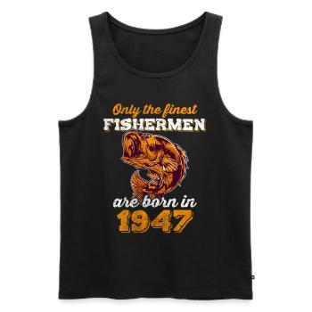 Legendary 75 years old gift for the 75th birthday - Men's Premium Organic Tank Top - black - Front - AI Model Male 178 light (178cm)