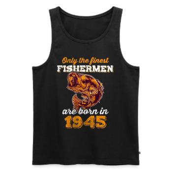 Legendär 77 Jahre alt Geschenk zum 77. Geburtstag - Männer Premium Bio Tank Top - Schwarz - Vorne - AI Model Male 178 light (178cm)