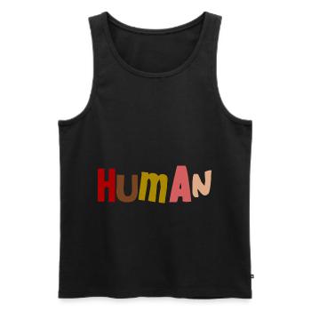 Human Justice Against Racism Human - Men's Premium Organic Tank Top - black - Front - Michal (187cm)
