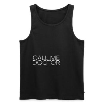 Appelez-moi Docteur 9 - Débardeur bio Premium Homme - noir - Devant - Michal (187cm)