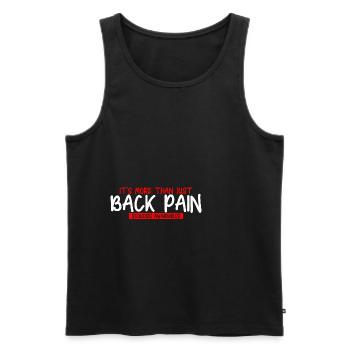Its More Than Just Back Pain, Scoliosis Awareness3 - Men's Premium Organic Tank Top - black - Front - Michal (187cm)