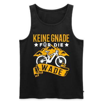 Keine Gnade für die Wade Fahrrad TShirt Geschenk - Männer Premium Bio Tank Top - Schwarz - Vorne - AI Model Male 178 light (178cm)