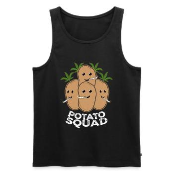 French fries potatoes Sweet potato Potato - Men's Premium Organic Tank Top - black - Front - Michal (187cm)