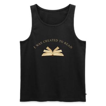 Leser Leserin Bücher Bücherwurm Lesen Seite Buch - Männer Premium Bio Tank Top - Schwarz - Vorne - AI Model Male 178 light (178cm)