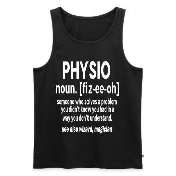 Physiotherapist Physiotherapist Physiotherapy - Men's Premium Organic Tank Top - black - Front - Michal (187cm)