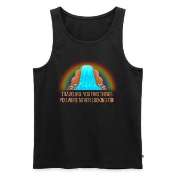 Reisen Reisender Reisender Urlaub, Urlauber Urlaub - Männer Premium Bio Tank Top - Schwarz - Vorne - AI Model Male 178 light (178cm)