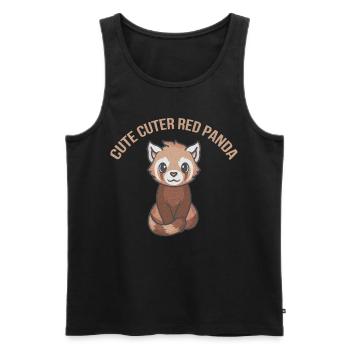 Rote Pandas Rot Panda Bambus Asien Roter Pandabär - Männer Premium Bio Tank Top - Schwarz - Vorne - Michal (187cm)