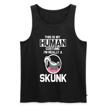 skunk stink mammal defend skunk - Men's Premium Organic Tank Top - black - Front - AI Model Male 178 light (178cm)