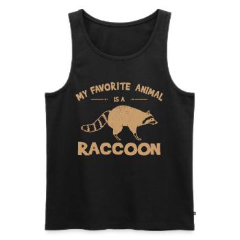 Raccoons Trash Garbage Dead by I Eat Raccoon - Men's Premium Organic Tank Top - black - Front - Michal (187cm)
