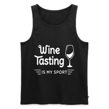 weine weintrinker weintrinkerin weinliebhaber wein - Männer Premium Bio Tank Top - Schwarz - Vorne - AI Model Male 178 light (178cm)