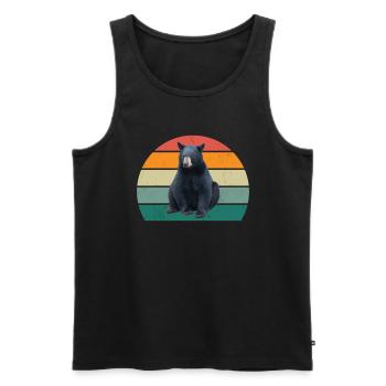 Bears Forest Honey Bear Cave Bearskin Polar Bear Brown - Men's Premium Organic Tank Top - black - Front - AI Model Male 178 light (178cm)