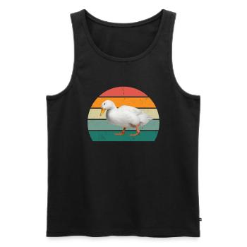 Ducks Swimming Fly Waddle Rubber Duck Duck - Men's Premium Organic Tank Top - black - Front - AI Model Male 178 light (178cm)