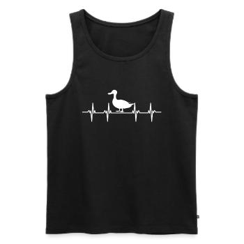 Ducks Swimming Fly Waddle Rubber Duck Duck - Men's Premium Organic Tank Top - black - Front - AI Model Male 178 light (178cm)