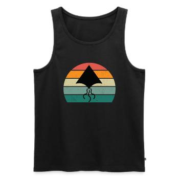 Drachensteigen Wind Herbst Papierdrache Drachen - Männer Premium Bio Tank Top - Schwarz - Vorne - AI Model Male 178 light (178cm)