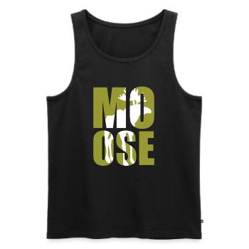 Elche Skandinavien Hoher Norden Kanada Hirsch Elch - Männer Premium Bio Tank Top - Schwarz - Vorne - Michal (187cm)