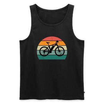 Fahrrad Fahrradfahren Fahrradfahrer Stadtrad Rad - Männer Premium Bio Tank Top - Schwarz - Vorne - AI Model Male 178 light (178cm)