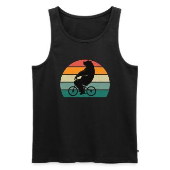 Fahrrad Fahrradfahren Fahrradfahrer Stadtrad Rad - Männer Premium Bio Tank Top - Schwarz - Vorne - AI Model Male 178 light (178cm)
