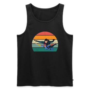 Parachutes Skydiving Skydivers - Men's Premium Organic Tank Top - black - Front - Michal (187cm)