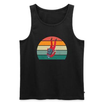Parachute Skydiving Parachutists - Men's Premium Organic Tank Top - black - Front - Michal (187cm)