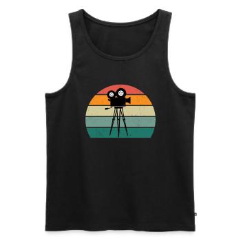 Filmen Regisseur Schauspieler Schauspielerin Film - Männer Premium Bio Tank Top - Schwarz - Vorne - AI Model Male 178 light (178cm)
