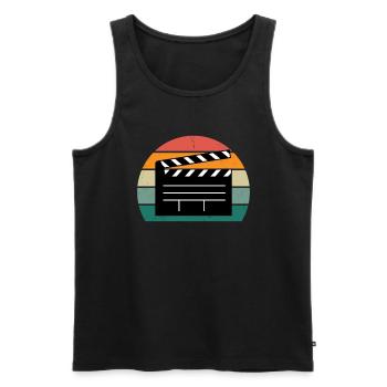 Filmen Regisseur Schauspieler Schauspielerin Film - Männer Premium Bio Tank Top - Schwarz - Vorne - AI Model Male 178 light (178cm)