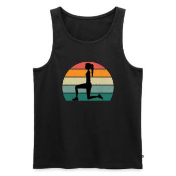 Krafttraining Fitnessstudio fitness sport Training - Männer Premium Bio Tank Top - Schwarz - Vorne - AI Model Male 178 light (178cm)