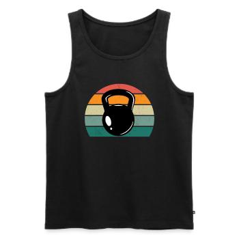 Krafttraining Fitnessstudio fitness sport Training - Männer Premium Bio Tank Top - Schwarz - Vorne - AI Model Male 178 light (178cm)