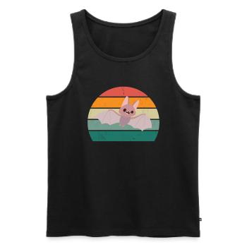 Fledermäuse Fledermaus Fledermausschutz Höhle - Männer Premium Bio Tank Top - Schwarz - Vorne - Michal (187cm)