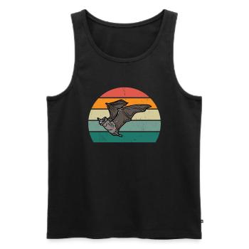 Fledermäuse Fledermaus Fledermausschutz Höhle - Männer Premium Bio Tank Top - Schwarz - Vorne - Michal (187cm)