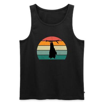 Fledermäuse Fledermaus Fledermausschutz Höhle - Männer Premium Bio Tank Top - Schwarz - Vorne - Michal (187cm)