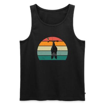 Fledermäuse Fledermaus Fledermausschutz Höhle - Männer Premium Bio Tank Top - Schwarz - Vorne - Michal (187cm)
