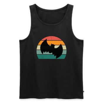 Fledermäuse Fledermaus Fledermausschutz Höhle - Männer Premium Bio Tank Top - Schwarz - Vorne - Michal (187cm)