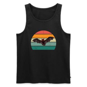 Fledermäuse Fledermaus Fledermausschutz Höhle - Männer Premium Bio Tank Top - Schwarz - Vorne - Michal (187cm)