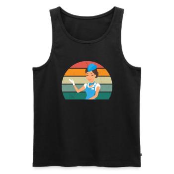 Airplanes Flying Pilot Pilot Airport - Men's Premium Organic Tank Top - black - Front - AI Model Male 178 light (178cm)