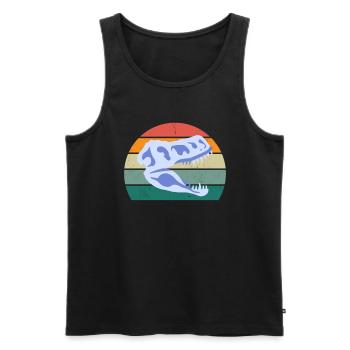 Fossils Fossils Prehistoric Dinosaurs - Men's Premium Organic Tank Top - black - Front - AI Model Male 178 light (178cm)