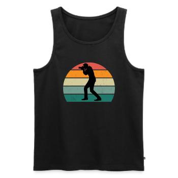 Photo Photos Photographer Focus Focus Photographer - Men's Premium Organic Tank Top - black - Front - Michal (187cm)