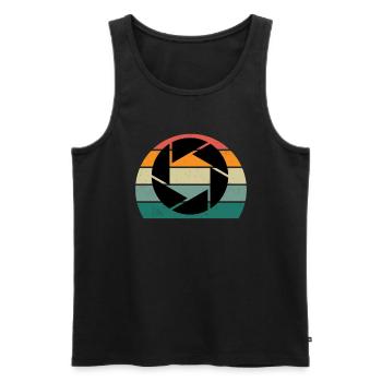 Photo Photos Photographer Focus Focus Photographer - Men's Premium Organic Tank Top - black - Front - Michal (187cm)