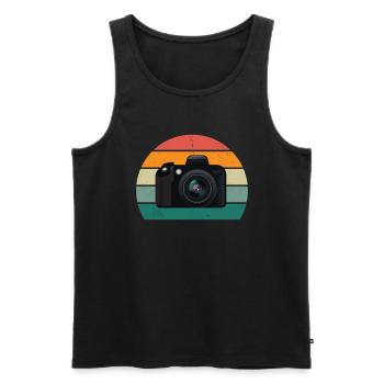 Photo Photos Photographer Focus Focus Photographer - Men's Premium Organic Tank Top - black - Front - Michal (187cm)