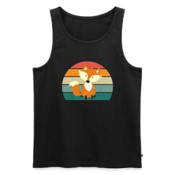 Foxes Fox family Stink like a fox smart - Men's Premium Organic Tank Top - black - Front - AI Model Male 178 light (178cm)