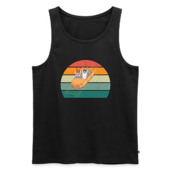 Ferien Urlaub Spaß Action Themenpark Achterbahn - Männer Premium Bio Tank Top - Schwarz - Vorne - AI Model Male 178 light (178cm)