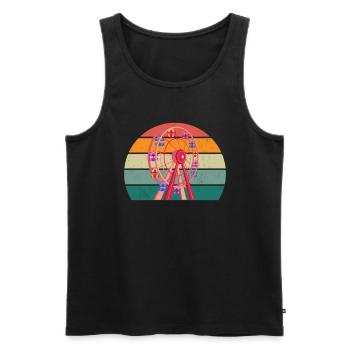 Ferien Urlaub Spaß Action Themenpark Achterbahn - Männer Premium Bio Tank Top - Schwarz - Vorne - AI Model Male 178 light (178cm)