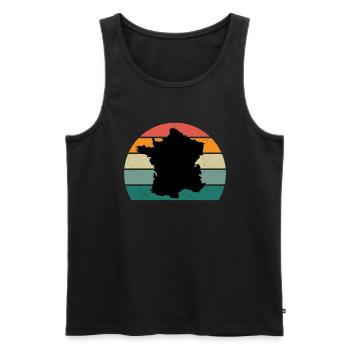 Franzose Französin Paris Marseille Lyon Frankreich - Männer Premium Bio Tank Top - Schwarz - Vorne - Michal (187cm)