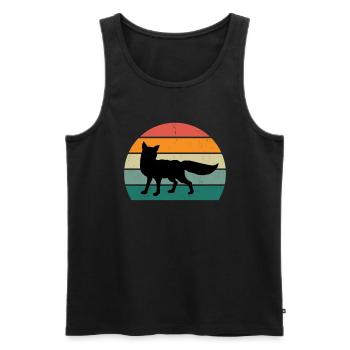 Foxes Fox family Stink like a fox smart - Men's Premium Organic Tank Top - black - Front - AI Model Male 178 light (178cm)