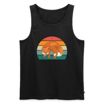 Foxes Fox family Stink like a fox smart - Men's Premium Organic Tank Top - black - Front - AI Model Male 178 light (178cm)