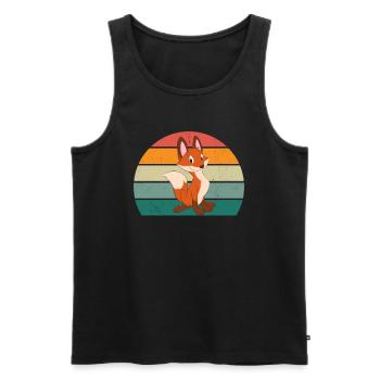 Foxes Fox family Stink like a fox smart - Men's Premium Organic Tank Top - black - Front - AI Model Male 178 light (178cm)