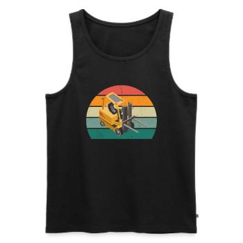 Forklift Driver Forklift Forklift - Men's Premium Organic Tank Top - black - Front - AI Model Male 178 light (178cm)