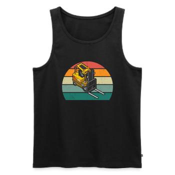 Forklift Driver Forklift Forklift - Men's Premium Organic Tank Top - black - Front - AI Model Male 178 light (178cm)