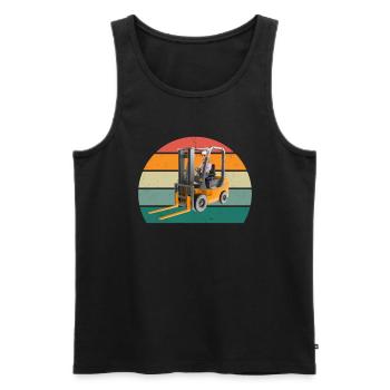 Forklift Driver Forklift Transport H - Men's Premium Organic Tank Top - black - Front - AI Model Male 178 light (178cm)