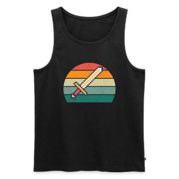 Gamblers Game Game Computer PC Console Gamer - Men's Premium Organic Tank Top - black - Front - AI Model Male 178 light (178cm)